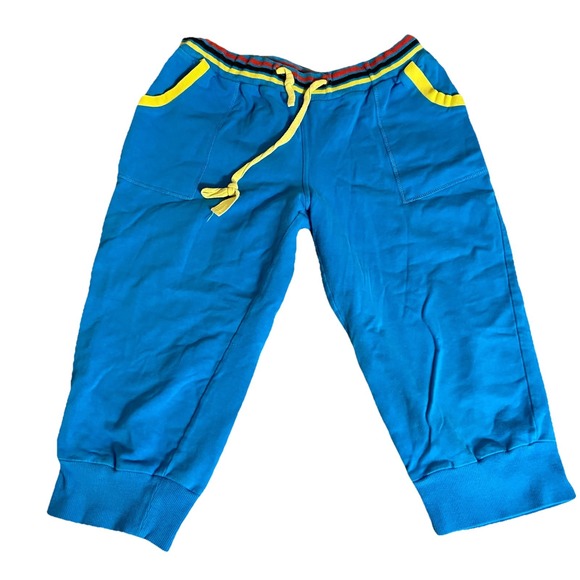 COOGI Pants - COOGI Sweatpants Women's Size‎ S Blue Rainbow Stripe Waistband Cropped